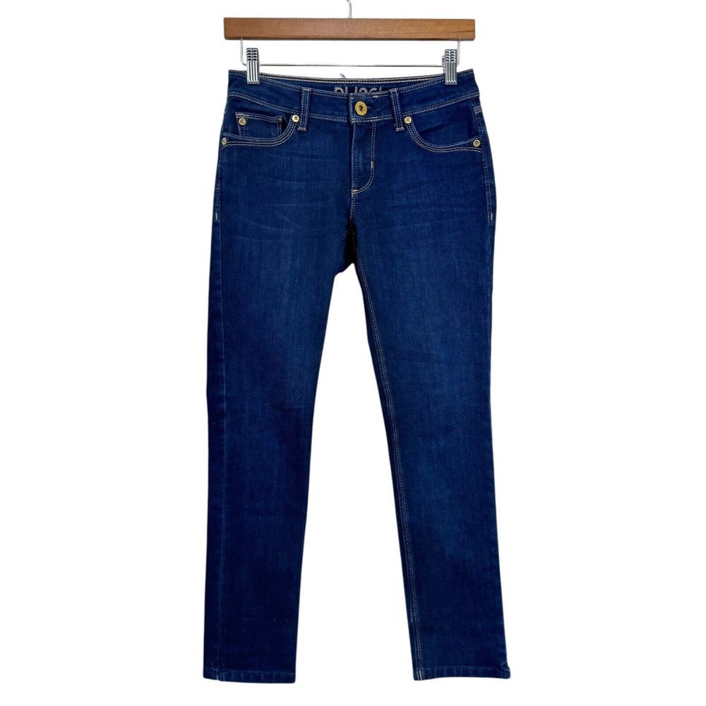 DL1961 Angel Jean 25 Mid-Rise Skinny Ankle Mariner Dark‎ 360 Comfy 4 Way Stretch